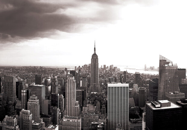 Fotobehang - New York Stad - Empire State Building - zwart/wit -  Vliesbehang