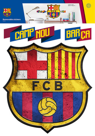 bak Komkommer Oh Muursticker Logo FC Barcelona - Schipperkids - de leukste producten in een  shop